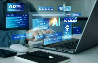 Content planning on laptop and notebook